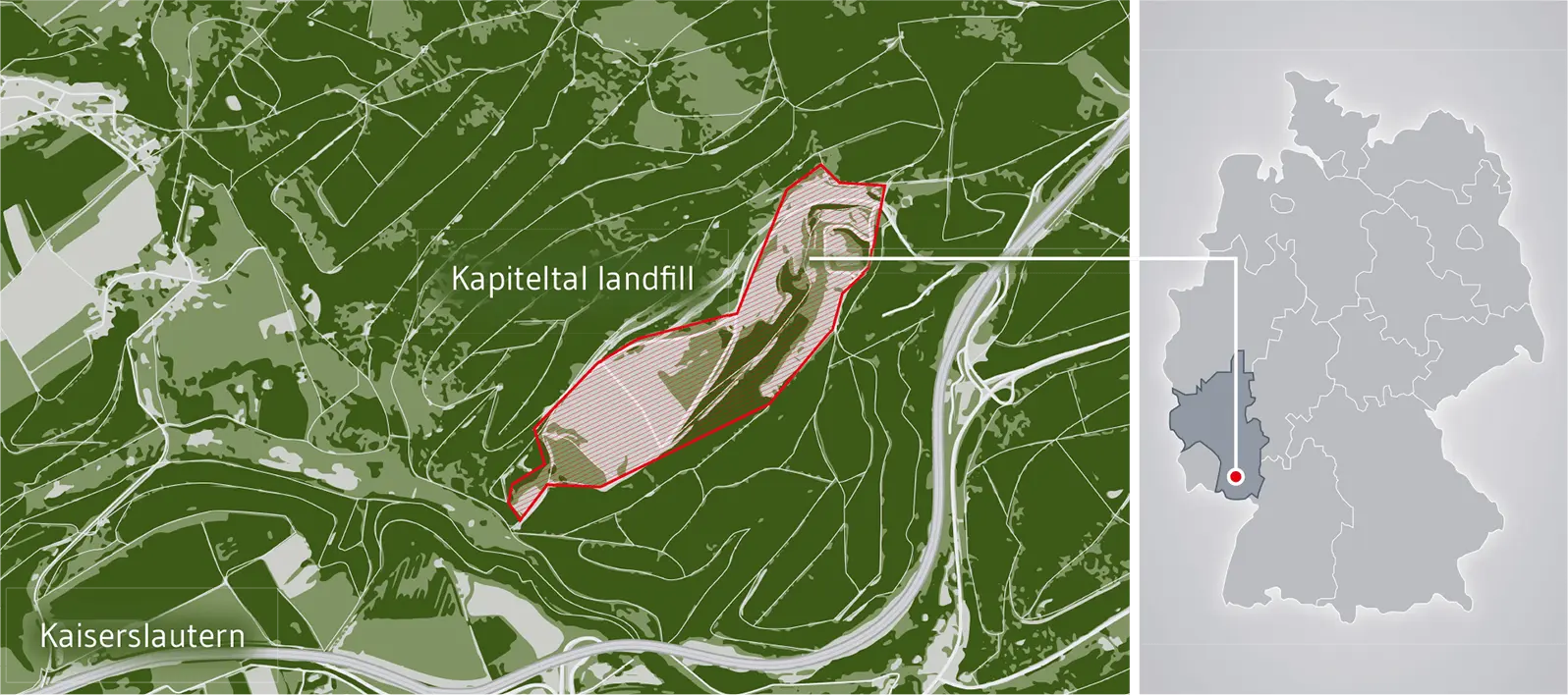 Landfill project Kapiteltal: geographical location